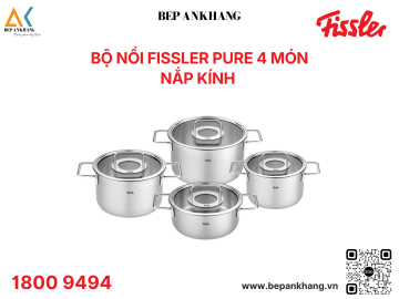 Bộ nồi Fissler Pure 4 món nắp kính - Bếp An Khang